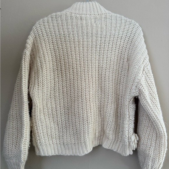 Universal Thread Cream Cowl Neck Sweater with Textured Knit - Picture 7 of 7